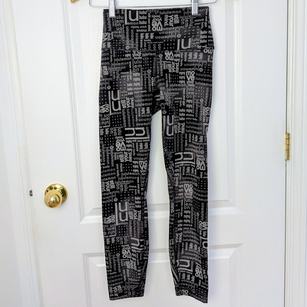 Lululemon Wunder Train Contour Fit HR Tight 25" Ombre Black Multi Leggings #220 - Picture 3 of 8